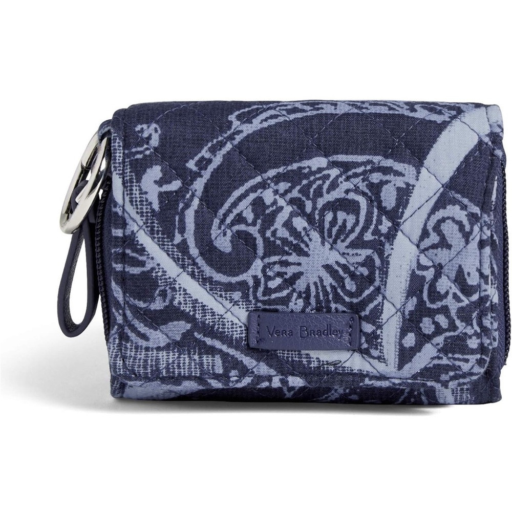 Vera Bradley Iconic RFID Iconic Card Case Blue RARE!!